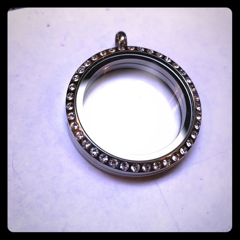 Large Origami Owl Locket with crystals